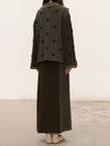 YANYAN KNITS Fall/Winter 2025: Daisy Work Jacket / V-Neck Vest / DAISY Maxi Skirt YYK-YYW25-2051-LV (Jacket)